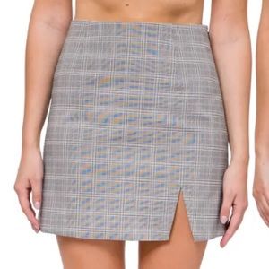 Wayf Plaid Miniskirt NORDSTROM